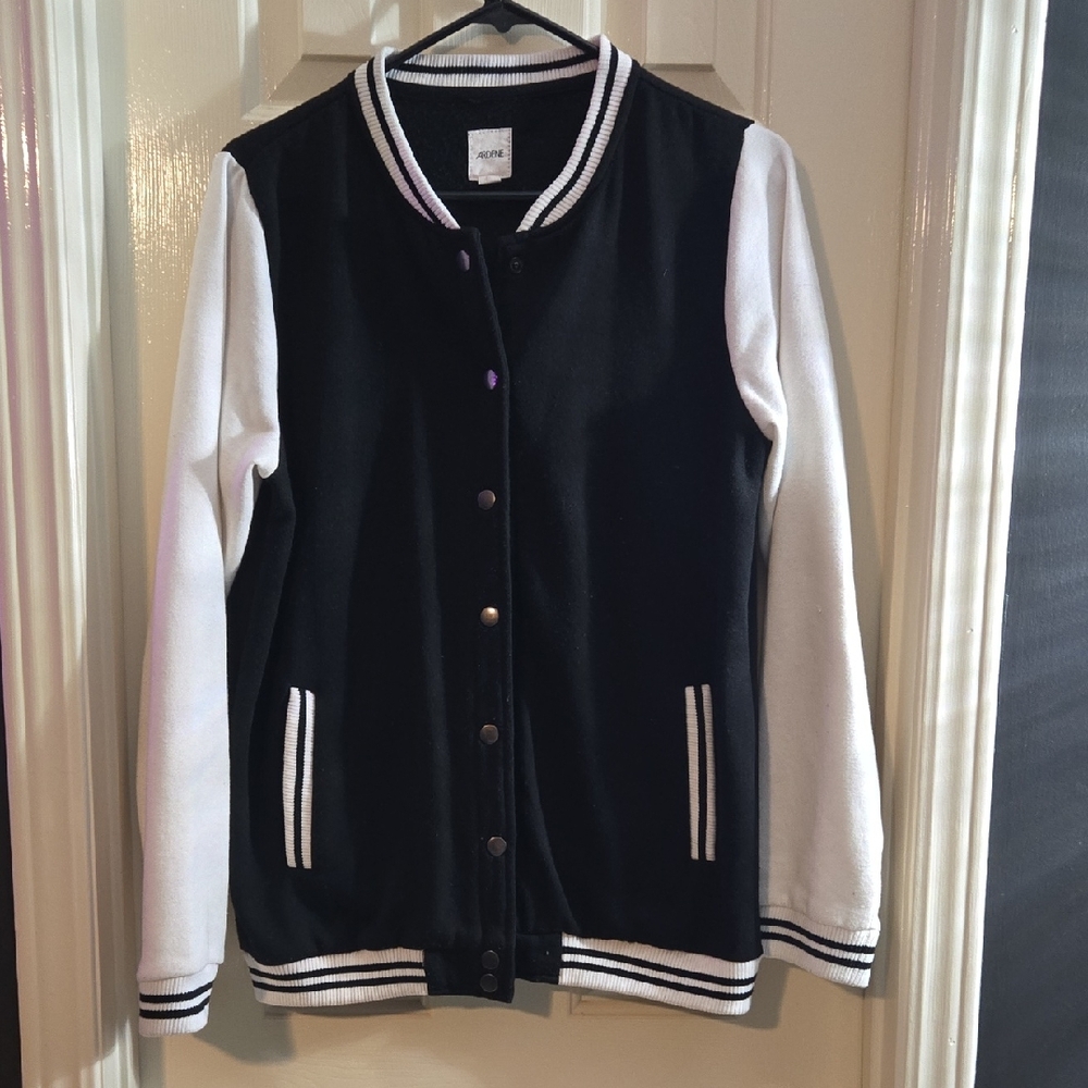 Ardene Black and White Varsity Jacket/ 🎈5 For $30